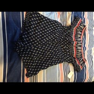 Strapless ruffle romper made by mudd